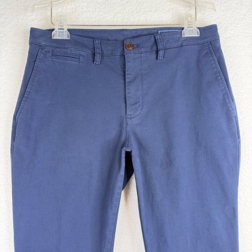 Vineyard Vines Breaker Pants Navy Blue Slim Straight Chino 32x34 Mens Casual